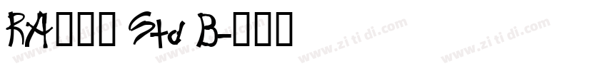RA花胡蝶 Std B字体转换